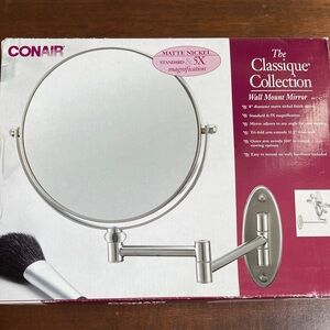 Conair The Classic Collection Magnifying Wall Mount Make-up Mirror with 5X